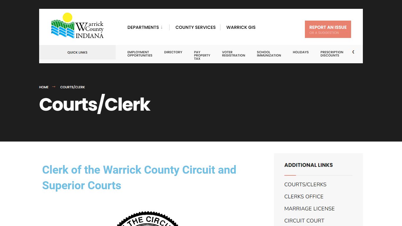 Courts/Clerk – Warrick County